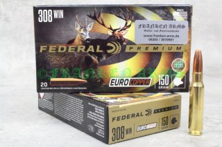 Federal Premium .308 Win. Euro Copper 150gr. 9,7g 20 Stück 300P308CXI