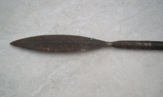 Afrikanischer Jagdspeer / Harpunenspeer 1,50,5 m – handgeschmiedete Mehrfachspitze
