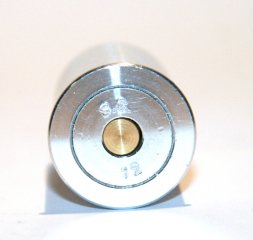 Pufferpatronen Aluminium mit FEDER FLINTE | Messingplättchen > lange Lebensdauer! CAL 12/16/20/28