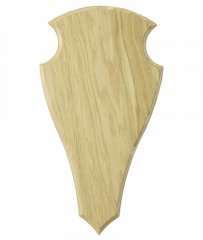 1 x Trophäenbrett EICHE 2 HELL 45cm x 24cm | Hirschschild Rotwild Hirsch Damwild Rothirsch ...