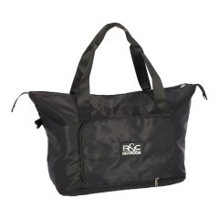 Travel Bag Schwarz faltbar - Tasche für Reise + Strand + Einkauf - mit Verlängerung