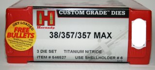 1 x HORNADY 3-Die-Set FL 3te Matrizensatz Series II Custom Grade #546527 TITAN .38 .357 Mag. 357 Max