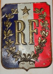 großes Blechschild der französischen Republik