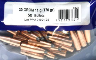 50 Stück PPU PrviPartizan Geschosse #B-323 | Cal.30/.308 - 170grs/11g GROM Deformation 100% Restgew