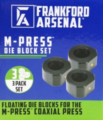 FRANKFORD ARSENAL M-Press 3er PACK #1097880 DIE BLOCK SET Matrizenhalter COAXIAL Relaoding Press