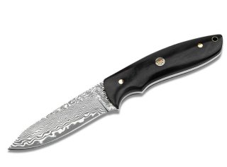 Böker Magnum Damast Messer Vernery §42a konform feststehend