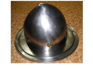 Mittelalterhelm Stahl poliert TOP ZUSTAND NEU