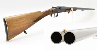 BRÜNNER Seitenschloß - Doppelflinte im Kaliber 12/70 mit Doppelabzug, Auszieher und 1/4 - 3/4 Choke