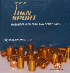 500 H&N .38(.357Dia.) - 125 - WC-H-HB - verkupfert-HIGH-SPEED -2000er Bulk