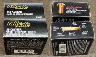 WINCHESTER FailSafe GESCHOSSE .30 / 180 gr. oder .338 / 230 gr. Typ FailSafe Lubalox