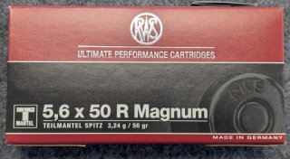 20x RWS 5,6x50 R Magnum Teilmantel 3,24g / 50 gr