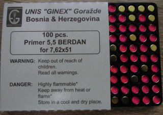 Zündhütchen GINEX LR 5,5mm BERDAN GP11