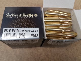 .308/147Win FMJ S&B Patronen 350 Stk. # SSZ Berka