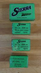 Sierra 22 cal.224 45 gr. Hornet 1210