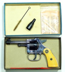 Gas-Alarm-Revolver RÖHM RG6, 6mm Gas, von 1963, verchromt, OHNE PTB !!! EWB-Pflichtig !!! Sammler !