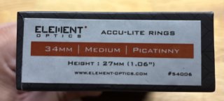 Element Optics Accu-Lite Montageringe - 34 mm-