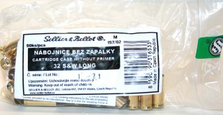 50 Stück S&B | Sellier&Bellot Wiederladehülsen S+B | .32 S&W LONG | Boxer ohne Zündhütchen V316532