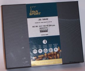 500 H&N .32S&W (.314Dia.) - 100 - WC - verkupfert-HIGH-SPEED - 500er Pack.