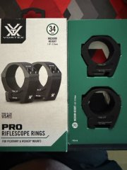 Vortex Riflescope Rings 34 mm Montageringe