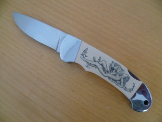 Sammlermesser Scrimshaw Dorinel Stoica