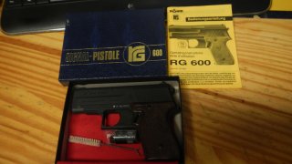 Schreckschuß Pistole Röhm RG 600 / 22 Lang Knall Knall PTB 348 unbenutzt aus Sammlung