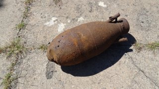 STIEHLGRANATE 42 für das WEHRMACHT Infanteriegeschütz SIG33 - 15cm. Restaurationsobjekt