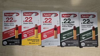 Aguila .22 LR, Interceptor, Super Extra HP Supermaximum HP 300 St