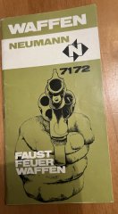 Historischer Waffenkatalog Waffen Neumann 1971/1972 - Faustfeuerwaffen
