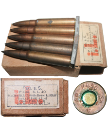 Wehrmacht Päckchen 7,9 mm Patronen mit s.S. Geschoss