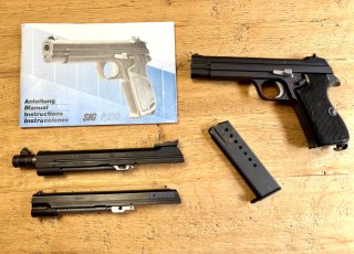 Sportpistole Set SIG - P210 Kal 9mm Luger mit WS 7,65mm Luger & .22 LR