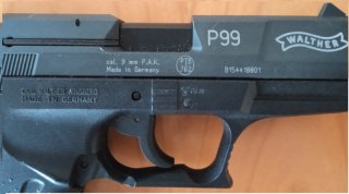 Gas- Pistole Walther P99 mit Munition