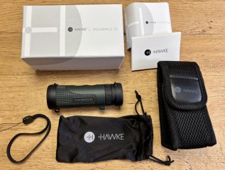 Spektiv / Monokular / Beobachtungsfernrohr HAWKE ENDURANCE HD 10x25 set inkl. Tasche