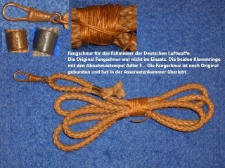 Orig.Kappmesser Fallschirmjäger Fangschnur der Luftwaffe