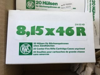 RWS 8,15x46R Hülsen – Ungeschossen