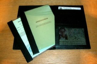 ***Leder Brieftasche***Jagdschein Etui aus Leder-Schwarz***
