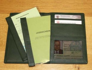***Leder Brieftasche-GRÜN oder BRAUN***Jagdschein Etui aus Leder in GRÜN oder BRAUN***
