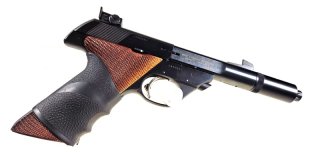 Pistole, High Standard, Supermatic, .22lr, Laufgewinde, Mündungsfeuerdämpfer