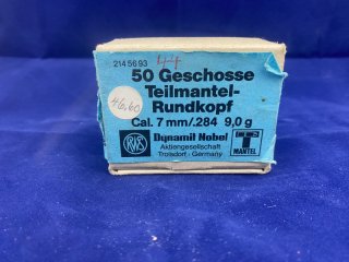 44 Geschosse RWS TM Rundkopf 7mm/.284 9g