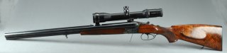 Drilling Hersteller: Simson Suhl Kal.: 7x65R; 12/70 Einstecklauf: .22 Hornet incl. Swarovski ZF