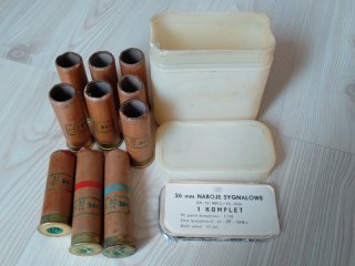 Leuchtpatronen 26,5mm, Signalsatz, Polen, Signalpistole SigPi, Leuchtpistole, Hülsen, Signalpatronen