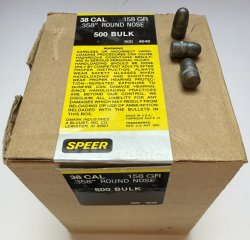 500St. SPEER .358 Round Nose Bleigeschosse 158gr.