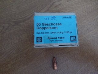 RWS Doppelkern Geschosse, 9,3mm/.366, 225 gr, 46 St