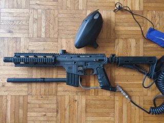 Paintball Set Tipman Sierra One, Flasche, Weste, Maske, Zubehör