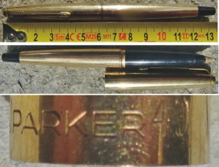 Orig. Parker Vintage-Füller „Gold rolled“