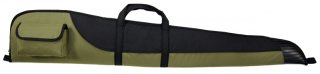 Gewehrtasche Grün / Schwarz mit Öse ; Kunstlederbesatz *NEU* Futteral Gunbag