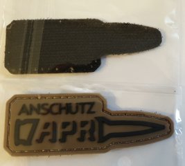 017132, ANSCHÜTZ,  Patch "APR" Weichgummi NEU