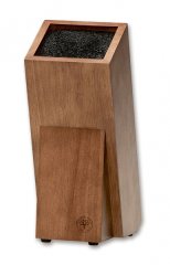 1x BÖKER Messerblock GUSTO WOOD Brown | Aufbewahrung Küchenmesser 26,8x10,4x21,5cm > Innen waschbar!