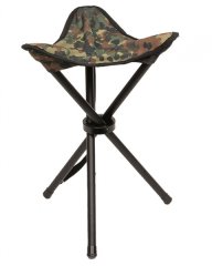 Dreibein / Klapphocker / Faltsitz - BW Flecktarn - 35 x 35 x 44 cm - belastbar bis 100kg
