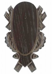 Rehbockbrett EICHE geschnitzt Modell #4 | 21x21cm Deunkel gebeizt | Gehörnbrettchen Eichnholz NEU !