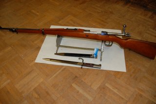 Rarität Rep Büchse DWM Bras. Mauser M 1908 Kal 7x57 Nrgl auch Bajonett im Bestzustand aus Sa